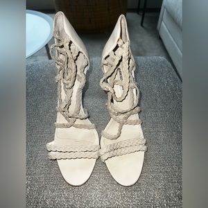 Manolo Blanik Elastic Strap Heels